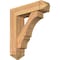 Ekena Millwork Balboa Arts and Crafts Smooth Bracket w/ Offset Brace, Western Red Cedar, 7 1/2"W x 28"D x 32"H BKT0806X28X32BOA03SWR - alternate 1